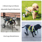 CHZHUTUI Adjustable Dog Wheelchair - (2 Rounds) Dog Pull Rod Wheel Dog WalFoot Scooter Disabled Dog Assisted Hind Leg Rehabilitation Leg Exercises, Dog, Cat, Scooter (Size : L)