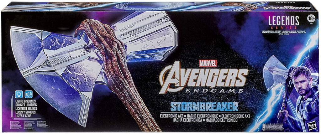 Avengers Marvel Endgame Marvel Legends Stormbreaker Electronic Axe Thor Premium Roleplay Item with Sound FX, for Fans, Collectors, and Adults, GEAR.., By Visit Avengers Store