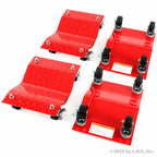 Set of (4) Auto Dolly Car Dolly Wheel Tire 12"x16" Skate 6000lb Repair Slide