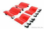 Set of (4) Auto Dolly Car Dolly Wheel Tire 12"x16" Skate 6000lb Repair Slide