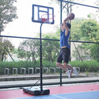 UBesGoo Portable 6.9' - 8.5' Height Adjustable Basketball Goal System, Wheeled Basketball Hoop Stand, with PVC Backboard, for Kids Junior Indoor/Outdoor