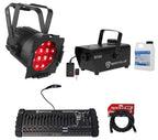 Chauvet DJ Slimpar Pro QZ12 D-Fi USB RGBA Wash Light+Controller+Fogger+DMX Cable