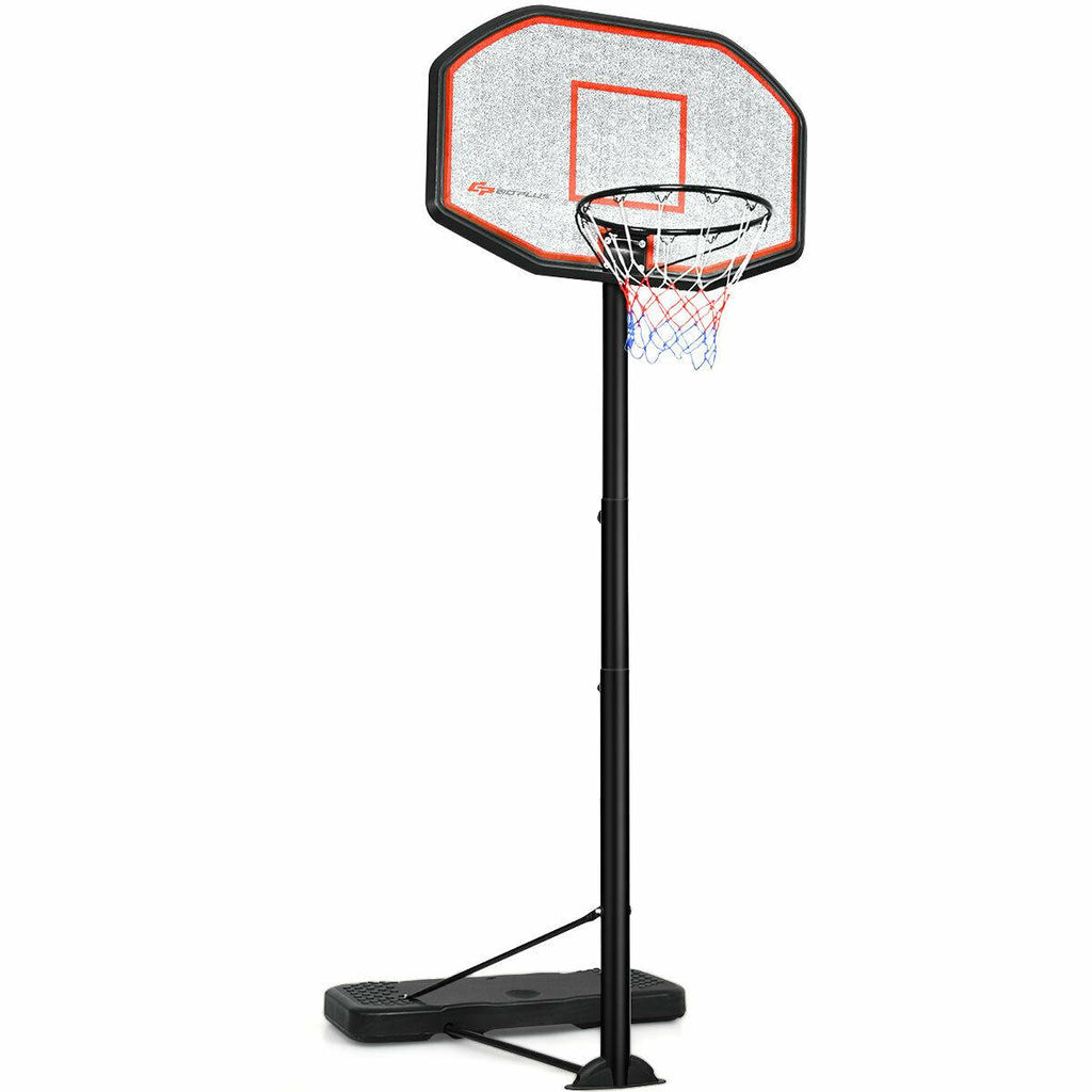 10ft 43'' Backboard In/outdoor Adjustable Height Basketball Hoop System