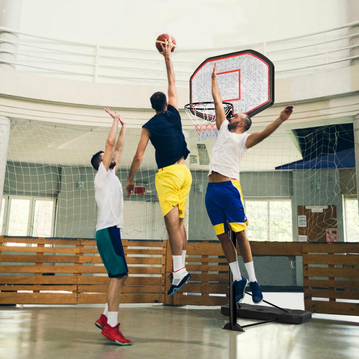 10ft 43'' Backboard In/outdoor Adjustable Height Basketball Hoop System