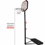 10ft 43'' Backboard In/outdoor Adjustable Height Basketball Hoop System