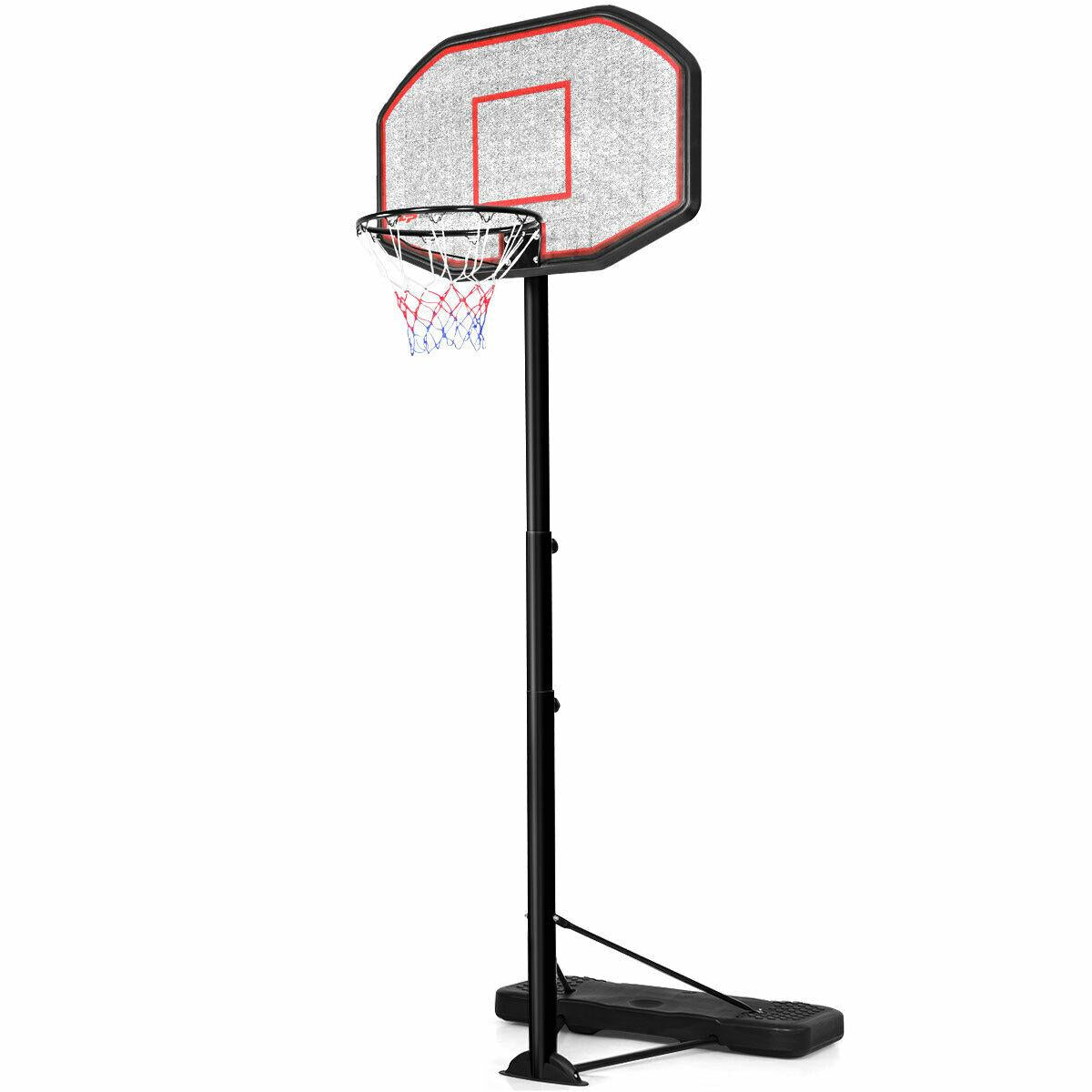 10ft 43'' Backboard In/outdoor Adjustable Height Basketball Hoop System
