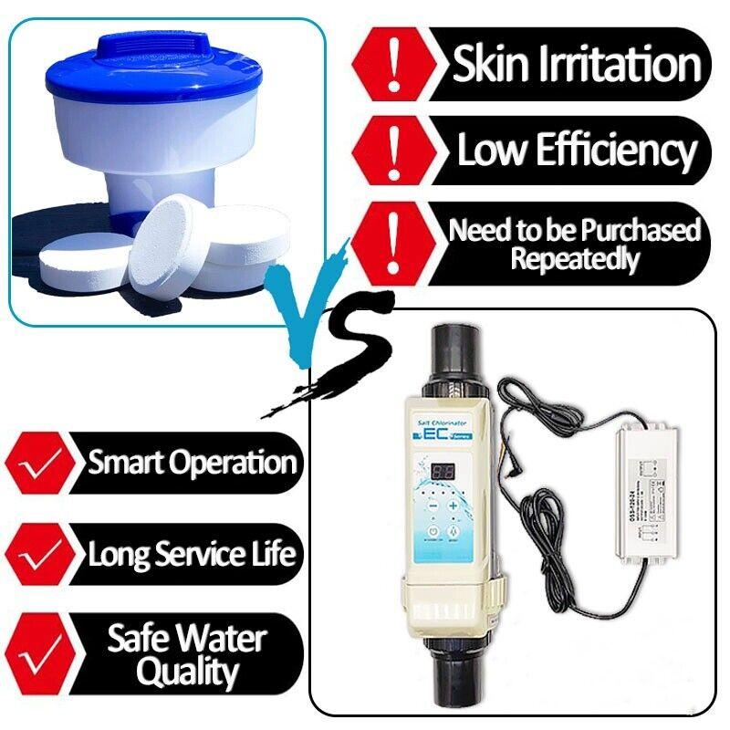 us ec20 salt water pool electronic salt chlorine generator system ≤ 26k gal