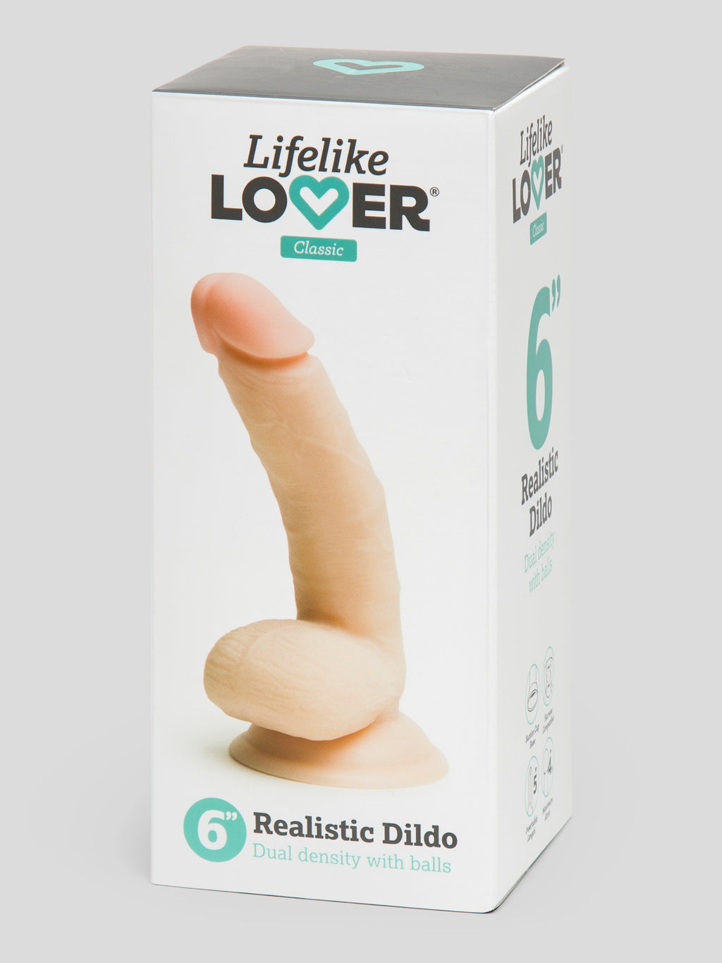 Lifelike Lover Classic Dual-Density Ultra Realistic Dildo 6 Inch, Flesh Pink