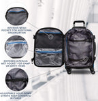 Bold-Softside Expandable Luggage with Spinner Wheels, Blue/Black, Carry-On 21-Inch