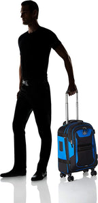 Bold-Softside Expandable Luggage with Spinner Wheels, Blue/Black, Carry-On 21-Inch