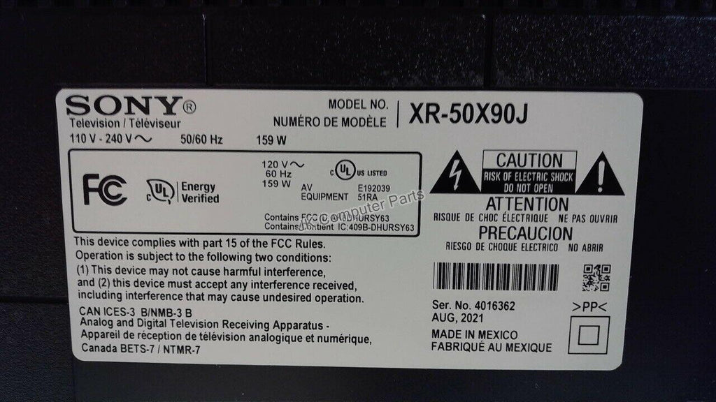 sony xr-50x90j 50" led 4k smart tv pc722827