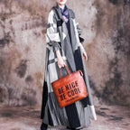 BABAKUD Autumn Casual Plaid Women's Wool Maxi Coat