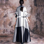 BABAKUD Autumn Casual Plaid Women's Wool Maxi Coat
