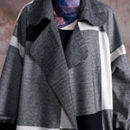 BABAKUD Autumn Casual Plaid Women's Wool Maxi Coat