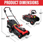40V 16" Electric Lawn Mower, 2-in-1 Brushless Cordless Lawn Mower, Walk-Behind Push Mowers with 5-Position Height Adjustment, 2 x 4.0Ah Batteries &amp; Charger Included, LM16I5H