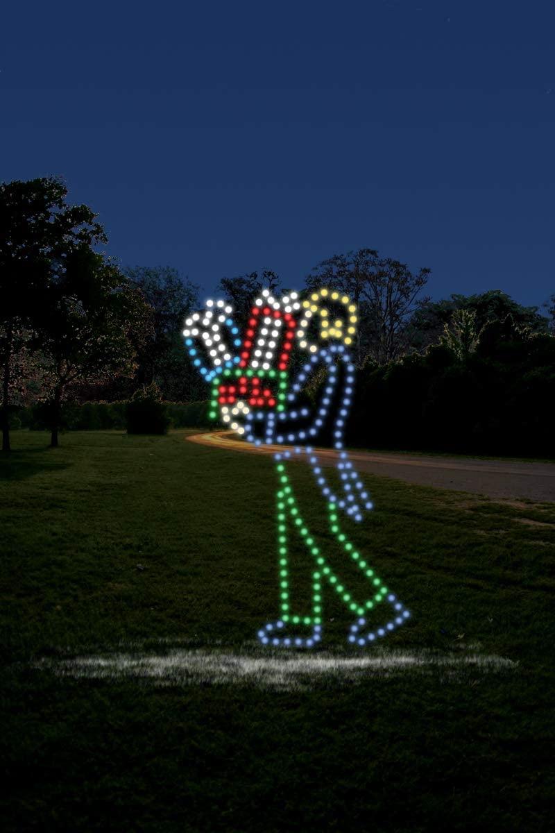 Queens of Christmas Victorian Man LED Ground Mount, 6', Blue, Green, Red, and White