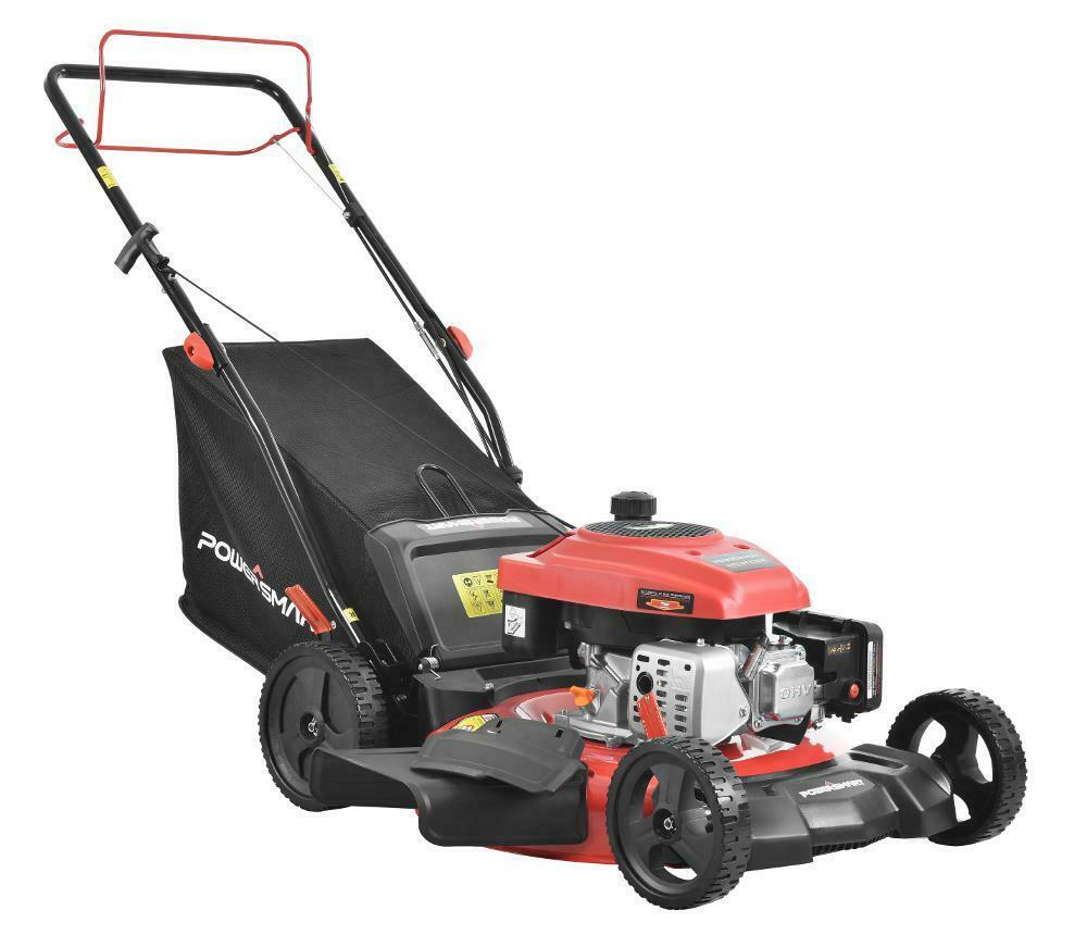 Gas Self Propelled Lawn Mower 21-in Mowing Deck 170cc Engine Adjustable Height