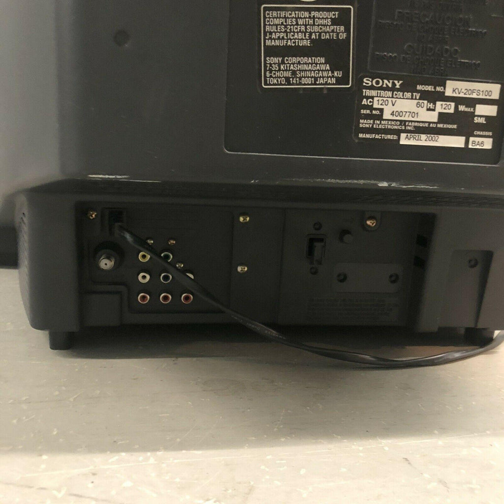 sony trinitron kv-20fs100 24” inch tv