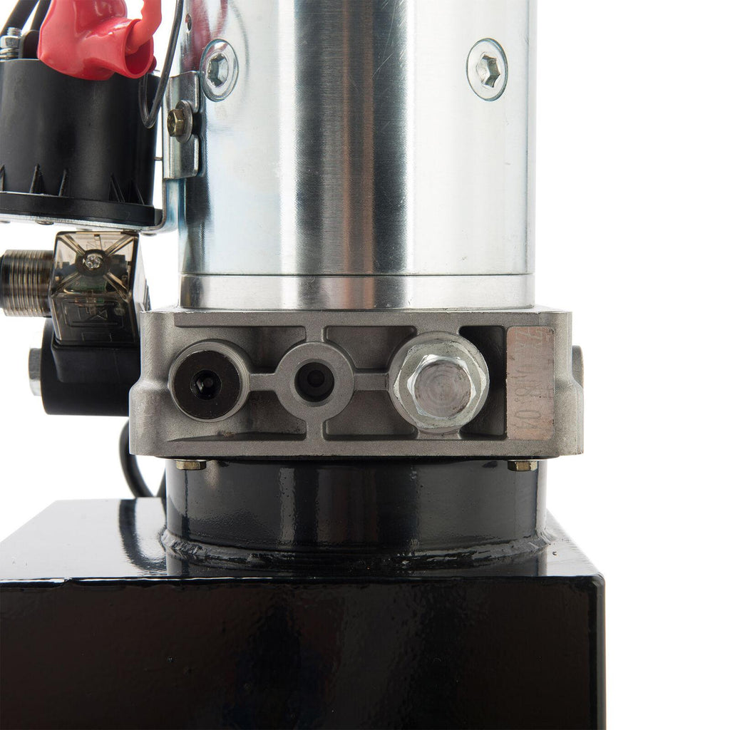 Single Acting Hydraulic Pump for Dump Trailers 12 VDC 10 Quart Metal Reservoir