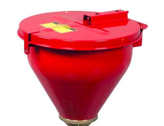 Justrite Safety Drum Funnel w/ Flame Arrestor 08205, RED