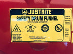 Justrite Safety Drum Funnel w/ Flame Arrestor 08205, RED