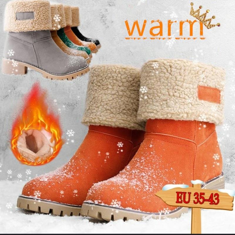 Ladies Thick Fluffy Warm Snow Boots