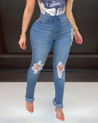 washed zipper fly ripped raw hem skinny jeans