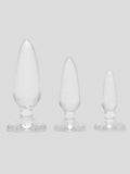 Jelly Rancher Pleasure Anal Training Butt Plug Kit (3 Piece), Clear