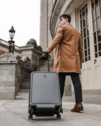 Carry-On Luggage, Road Runner Pro 20” Lightweight PC Hardside Suitcase with USB Charging Port, Spinner Trolley for Luggage with Front Compartment, TSA Lock - Dark Grey, 20-Inch