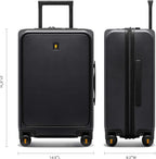 Carry-On Luggage, Road Runner Pro 20” Lightweight PC Hardside Suitcase with USB Charging Port, Spinner Trolley for Luggage with Front Compartment, TSA Lock - Dark Grey, 20-Inch