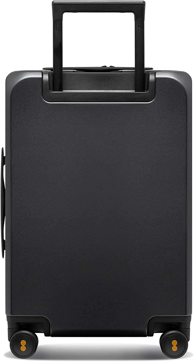Carry-On Luggage, Road Runner Pro 20” Lightweight PC Hardside Suitcase with USB Charging Port, Spinner Trolley for Luggage with Front Compartment, TSA Lock - Dark Grey, 20-Inch
