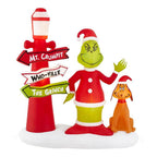 6 ft Grinch With Sign Holiday Inflatable