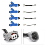 4PCS Fuel Injectors 16450RWCA01 Fit Honda Civic Fit Acura RSX W/Adapters 410CC Generic