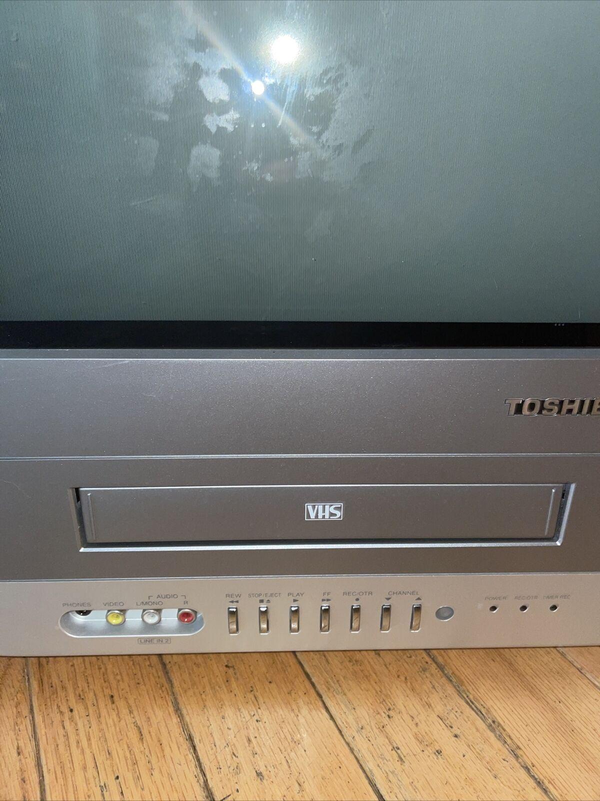 toshiba mw20fp1 20" crt tv vcr dvd combo retro gaming television remote