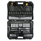 Mechanic Tool Set, 247-Piece, 1/4 in., 3/8 in. and 1/2 in. Drive, SAE, Ratchets, Sockets, Hex Keys, Combination Wrenches, Polish Chrome Finish (DWMT81535)