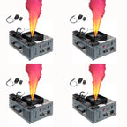 ADJ Fog Fury Jett Smoke Machine and LED Lights with Wireless Remote (4 Pack)