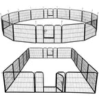 31''W x 24''H Foldable Pet Pen - Metal Dog Pen Puppy Cat Exercise Fence Barrier Kennel 16 Panels/32 Panels