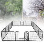 31''W x 24''H Foldable Pet Pen - Metal Dog Pen Puppy Cat Exercise Fence Barrier Kennel 16 Panels/32 Panels
