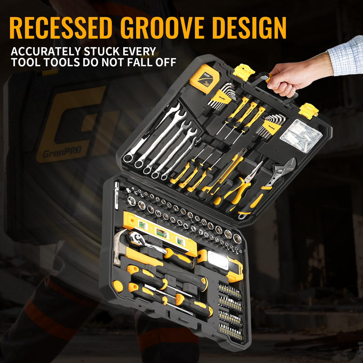 219PCS Tool Set Tool Kit For Home, Car Motorcycle Automotive Basic Dorm Starter Household Hand Tool Kits, Mechanics Tools Set For Women, Portable Plastic Tool Boxes Organizers And StoraCase