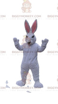 BIGGYMONKEYWhite Rabbit Wicked Looking Mascot Costume. bunny costume