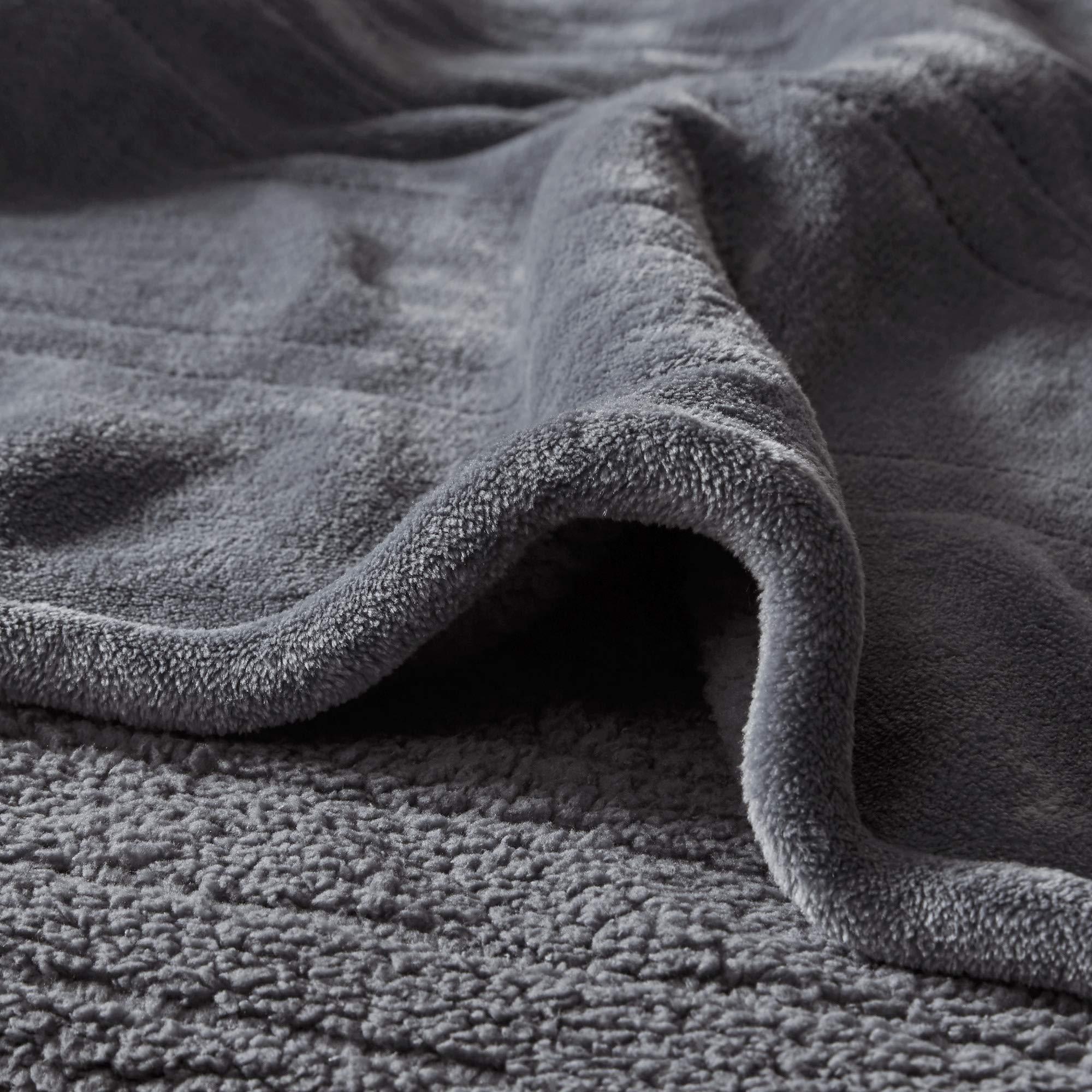 Gracie Mills Electric Blanket w/Two Heat Level Setting Controllers, Queen, Grey - BR54-0418
