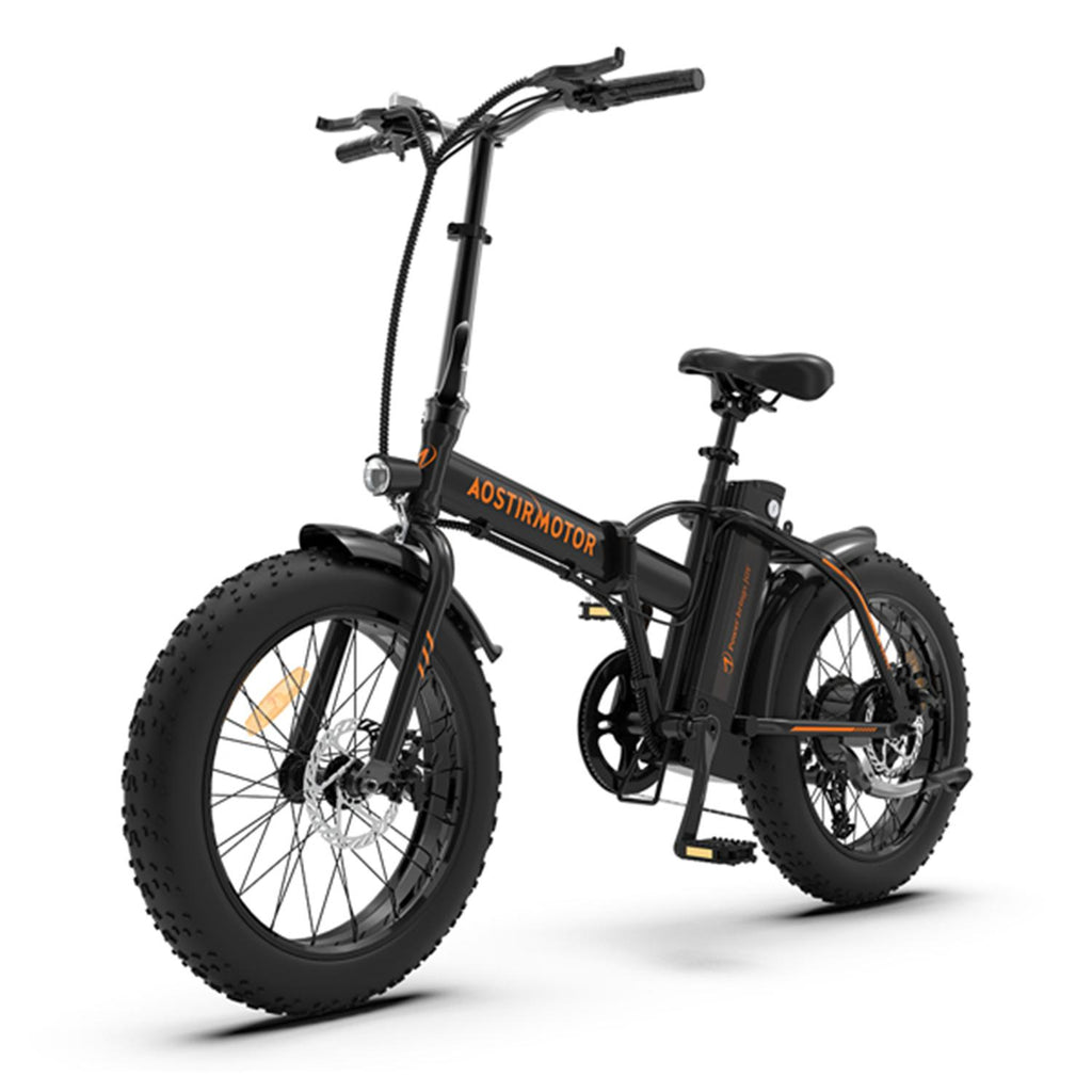 Folding Electric Bicycle,3 Riding Modes,500W Motor 20" Fat Tire With 36V/13Ah Li-Battery,With Front light,Rear Reflector-Black