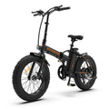 Folding Electric Bicycle,3 Riding Modes,500W Motor 20" Fat Tire With 36V/13Ah Li-Battery,With Front light,Rear Reflector-Black