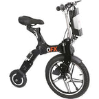 QFX BIK-6 Black Electric Bike, Unfold &amp; Go, Black