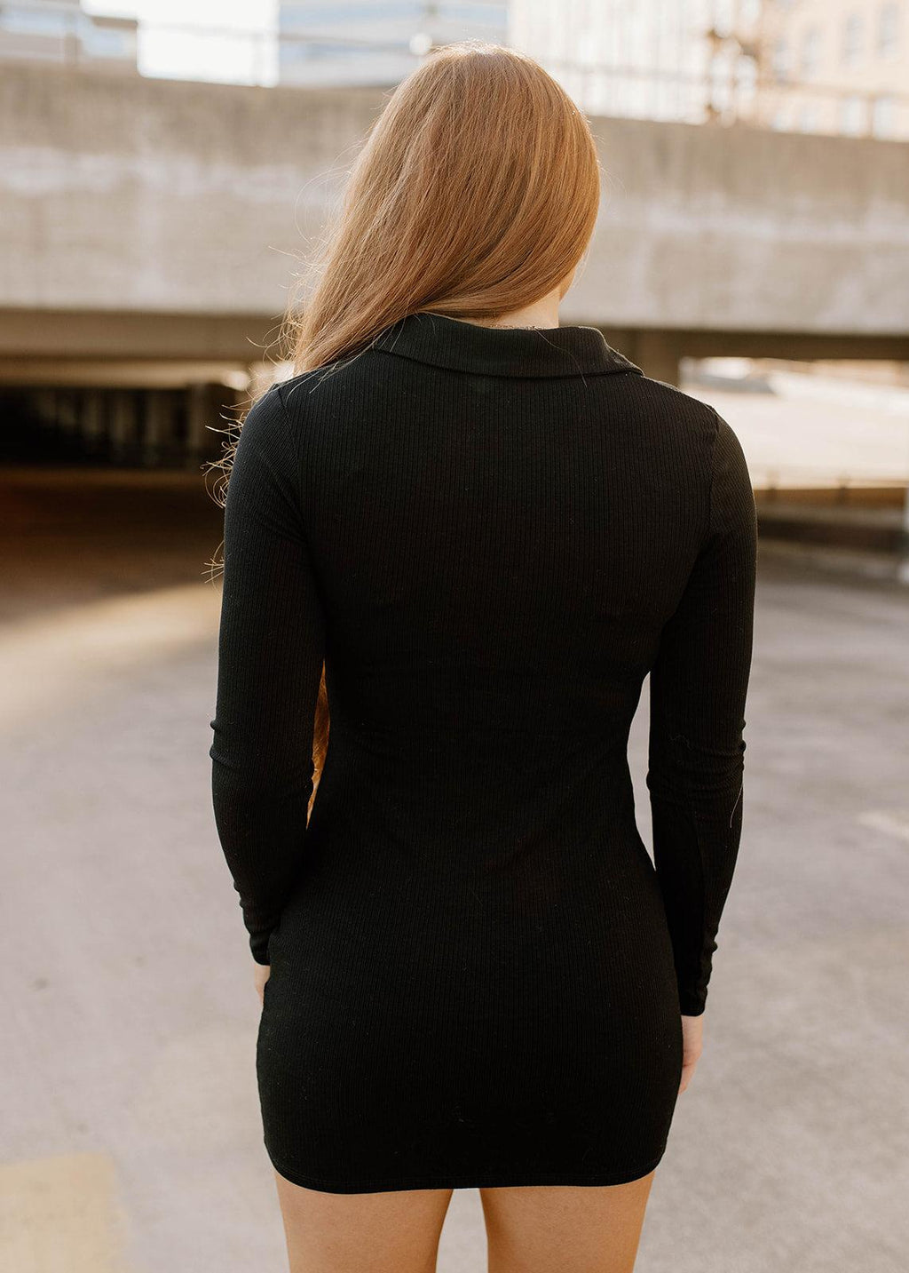 button mini dress - black