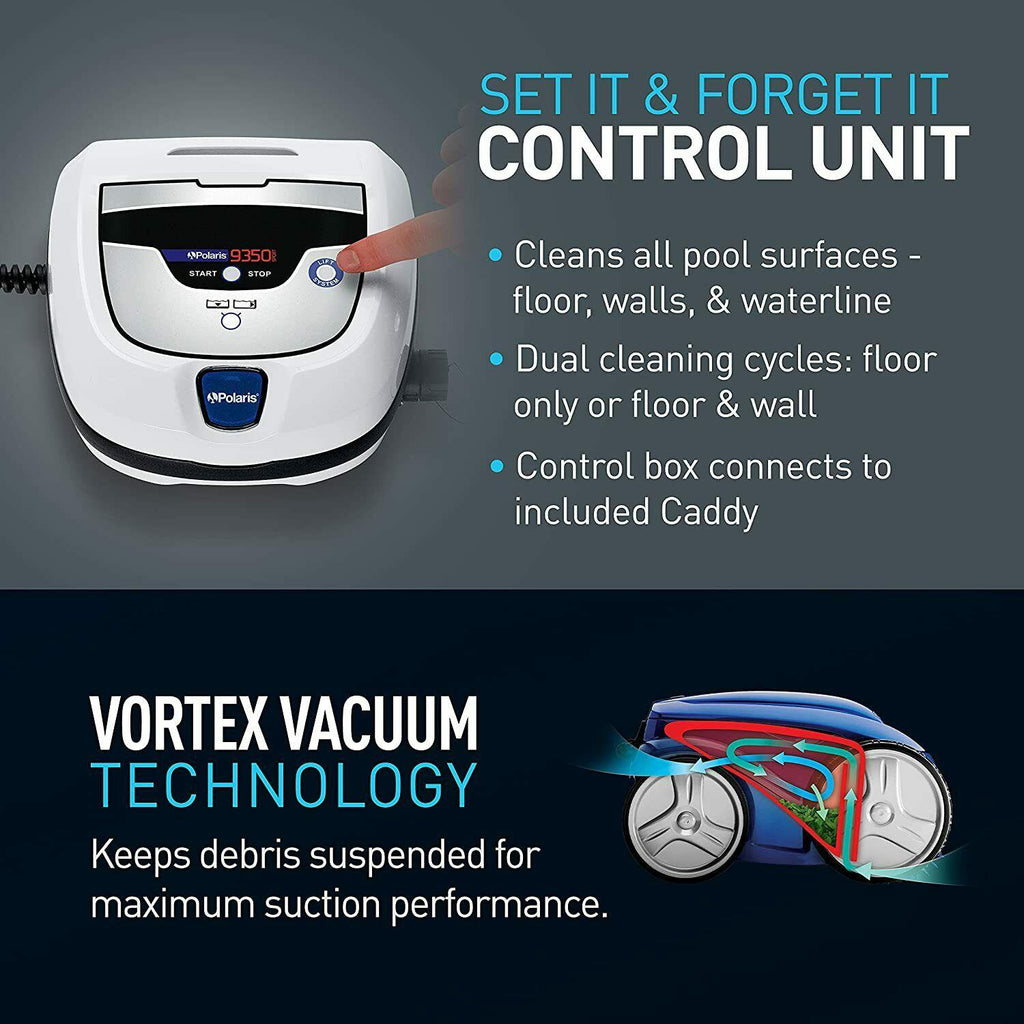 polaris 9350 sport robotic in-ground pool cleaner 2 wheel drive