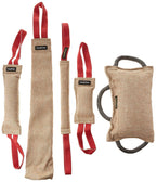 Dean and Tyler Mixed Tug Bundle of 1 Bite Pillow + 1 Bite Rug + 3 Tugs, Jute, Various Tug Sizes