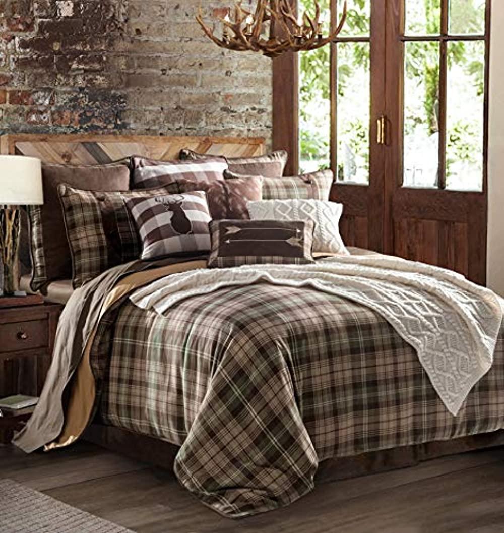 HIEnd Accents Huntsman Plaid LodComforter Set Queen
