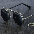 Steampunk Round Metal Double Metal Sunglasses