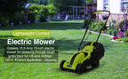 Lawn Mower, 13Inch Electric Lawn Mower Corded, 1300W Electric Powered, 3-Position Height Adjustment
